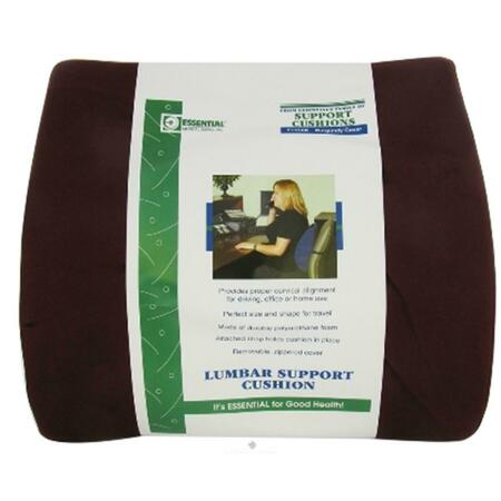 ESSENTIAL MEDICAL SUPPLY Lumbar Cushion With Strap - Burgundy F1412B